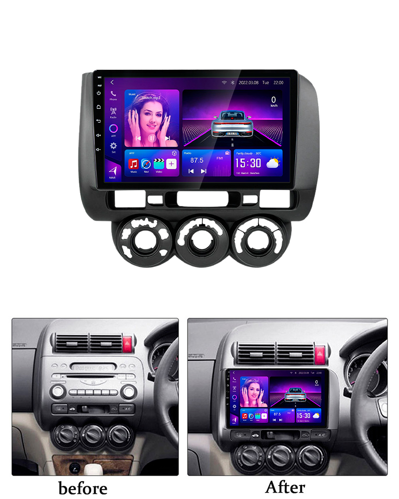Honda City Jazz 2002-2007 Car android frame